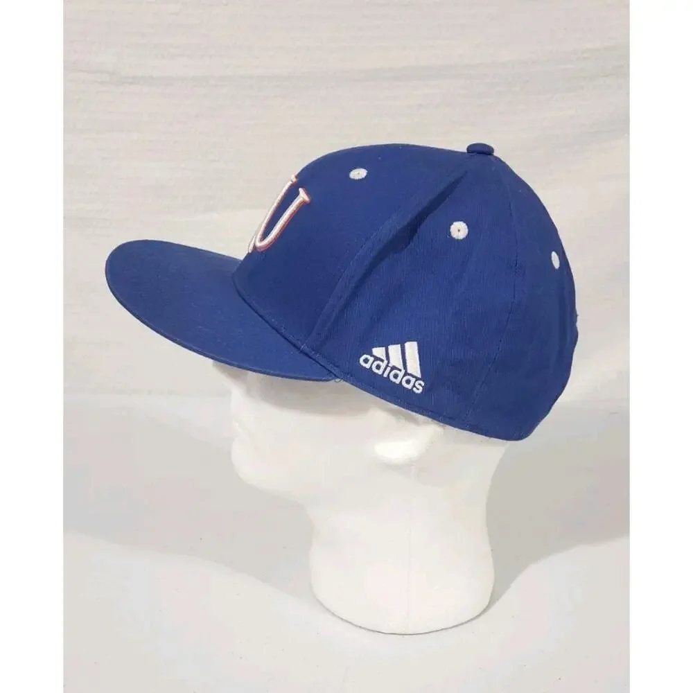 KANSAS JAYHAWKS adidas Hat Embroidered Flat Bill Cap Blue Snapback KU